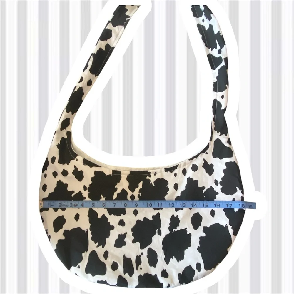 Elegant Black and White cow Patterned Baby Bag